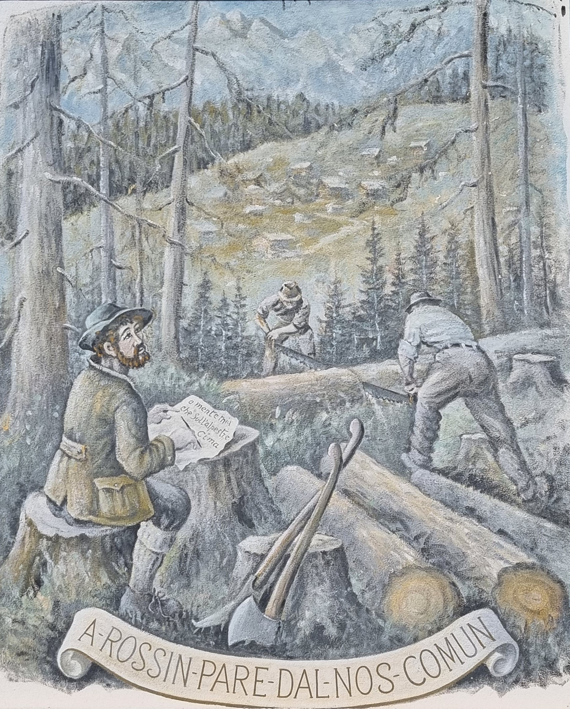 Dipinto dedicato ad Antonio Doriguzzi Rossin